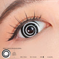 Sweety Mini Sclera Black Spiral (1 lens/pack)-Mini Sclera Contacts-UNIQSO Canada