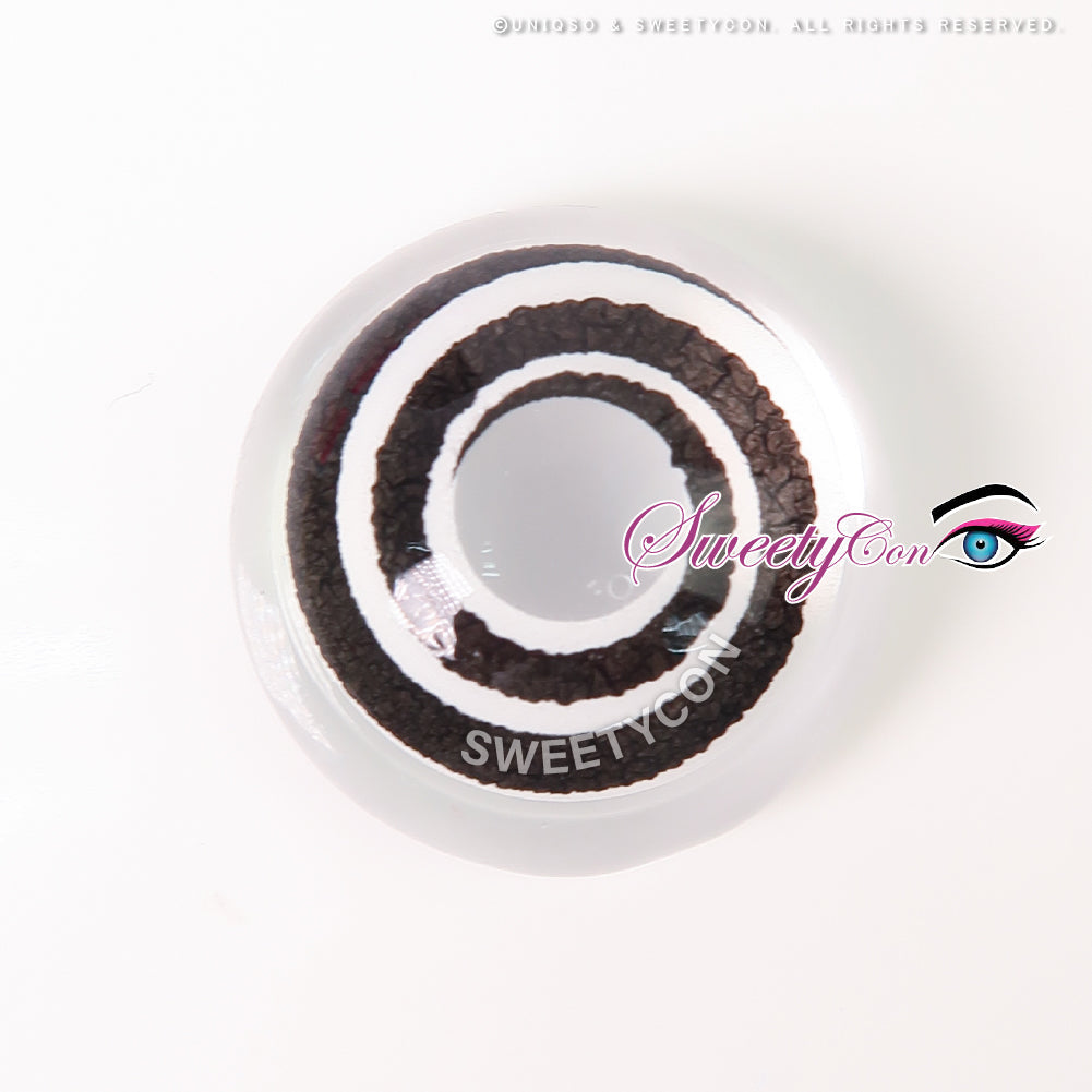 Sweety Mini Sclera Black Spiral (1 lens/pack)-Mini Sclera Contacts-UNIQSO Canada