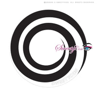 Sweety Mini Sclera Black Spiral (1 lens/pack)-Mini Sclera Contacts-UNIQSO Canada