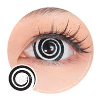 Sweety Mini Sclera Black Spiral (1 lens/pack)-Mini Sclera Contacts-UNIQSO Canada