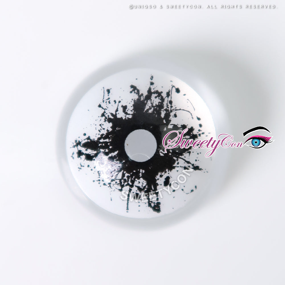 Sweety Mini Sclera Black Splash (1 lens/pack)-Mini Sclera Contacts-UNIQSO Canada