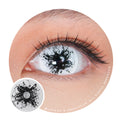 Sweety Mini Sclera Black Splash (1 lens/pack)-Mini Sclera Contacts-UNIQSO Canada