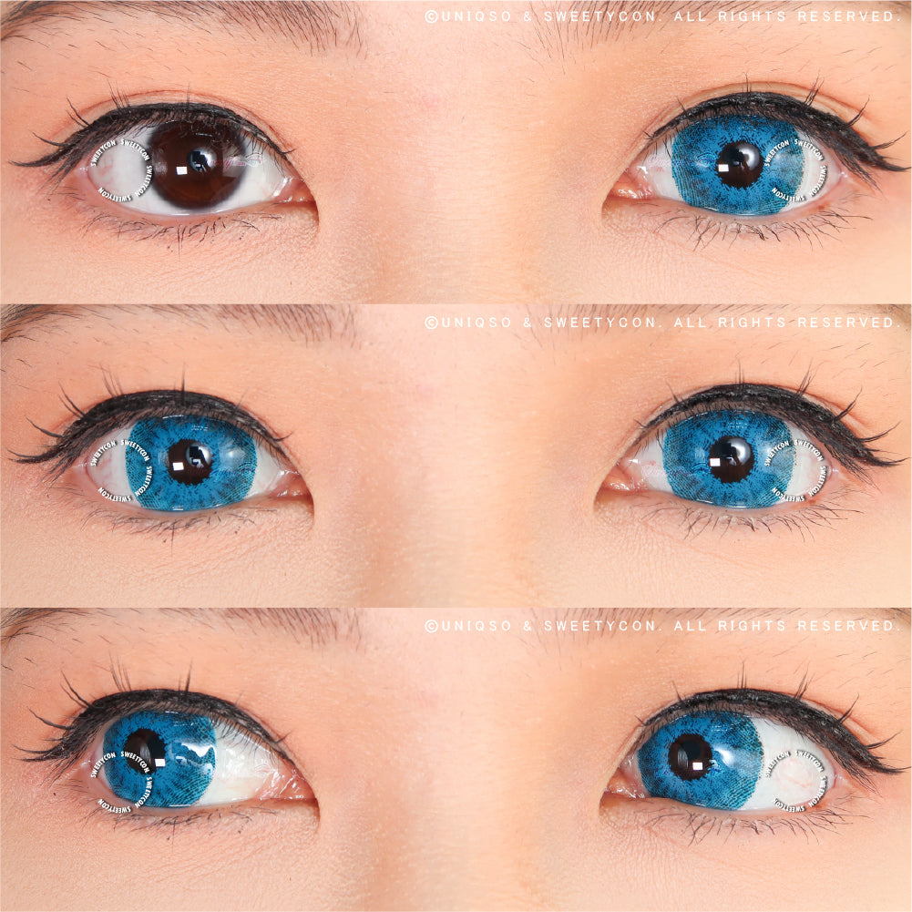 Sweety Mini Sclera Blue Devil (1 lens/pack)-Mini Sclera Contacts-UNIQSO Canada