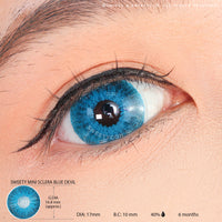 Sweety Mini Sclera Blue Devil (1 lens/pack)-Mini Sclera Contacts-UNIQSO Canada