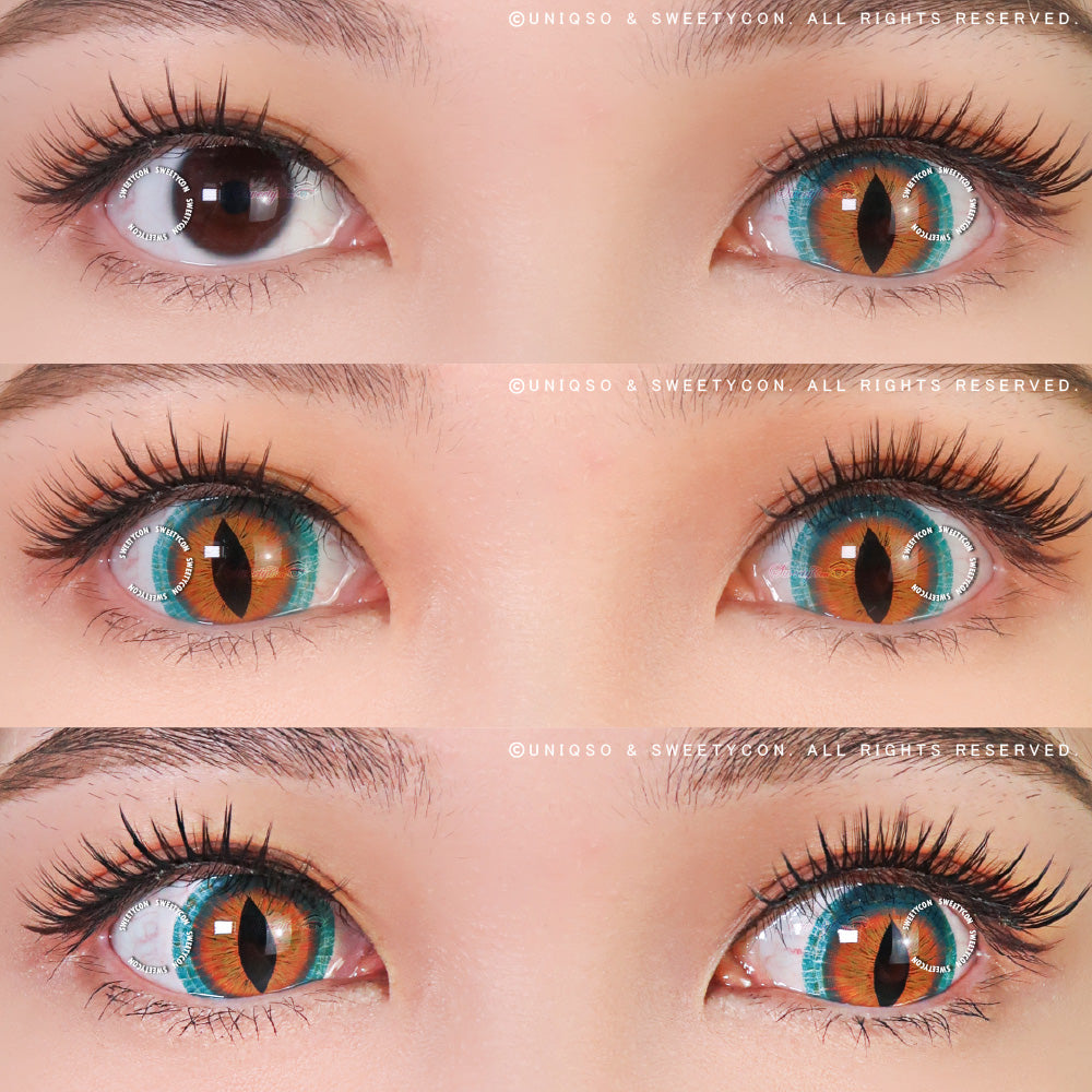 Sweety Mini Sclera Brown Lizard (1 lens/pack)-Mini Sclera Contacts-UNIQSO Canada
