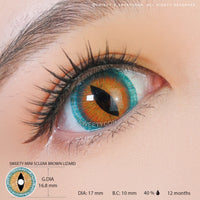 Sweety Mini Sclera Brown Lizard (1 lens/pack)-Mini Sclera Contacts-UNIQSO Canada