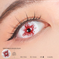Sweety Mini Sclera Red Splash (1 lens/pack)-Mini Sclera Contacts-UNIQSO Canada