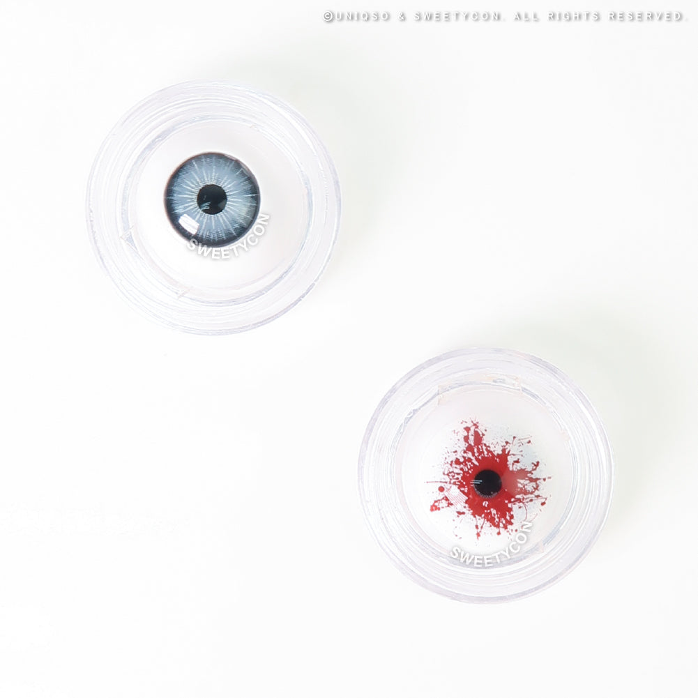 Sweety Mini Sclera Red Splash (1 lens/pack)-Mini Sclera Contacts-UNIQSO Canada