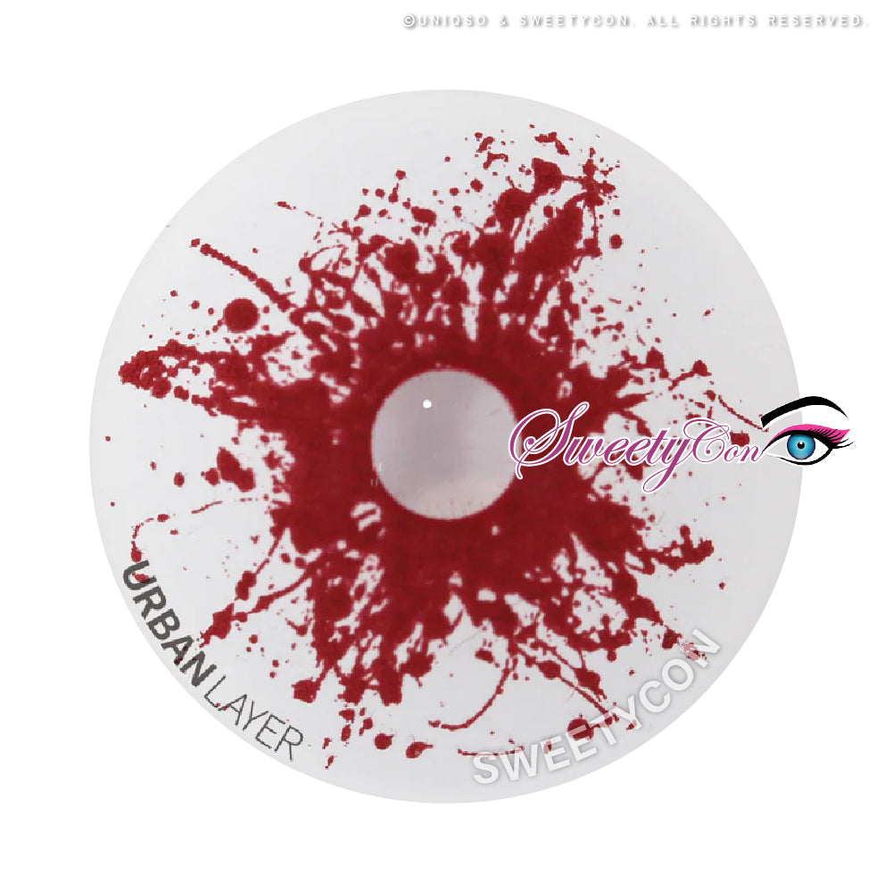 Sweety Mini Sclera Red Splash (1 lens/pack)-Mini Sclera Contacts-UNIQSO Canada