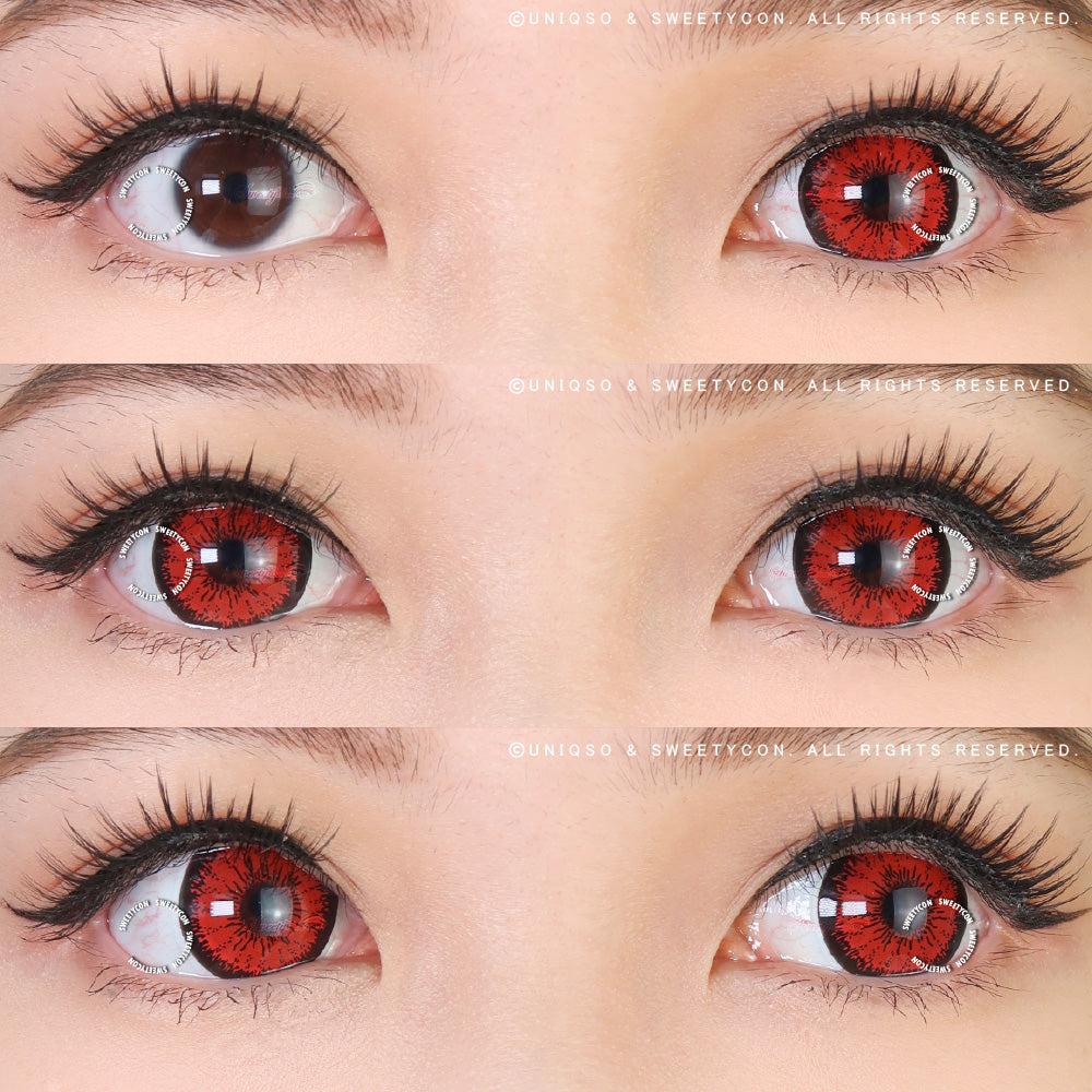 Sweety Mini Sclera Tokyo N Red (1 lens/pack)-Mini Sclera Contacts-UNIQSO Canada