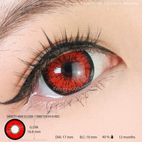 Sweety Mini Sclera Tokyo N Red (1 lens/pack)-Mini Sclera Contacts-UNIQSO Canada