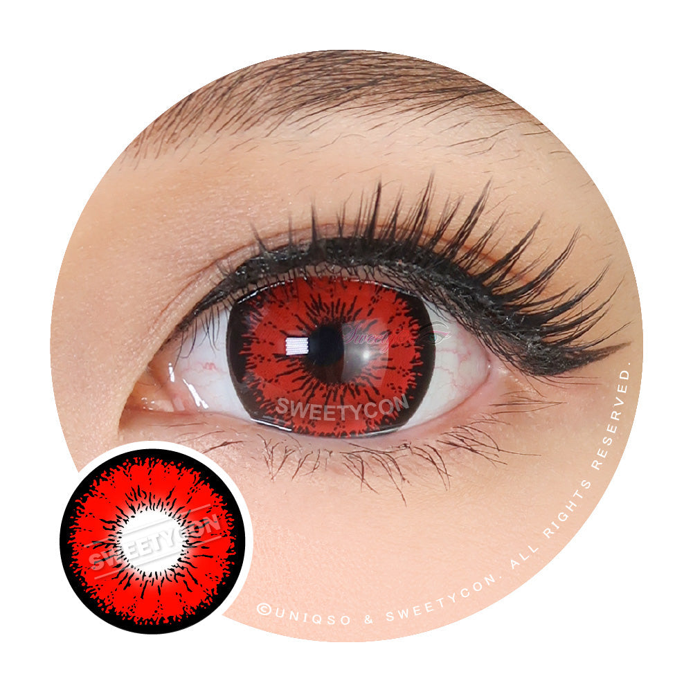 Sweety Mini Sclera Tokyo N Red (1 lens/pack)-Mini Sclera Contacts-UNIQSO Canada