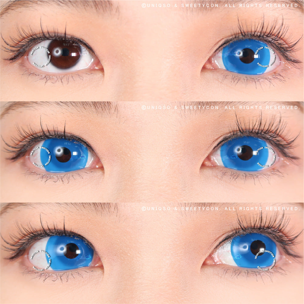 Sweety Mini Sclera UV Glow Blue (1 lens/pack)-Mini Sclera Contacts-UNIQSO Canada