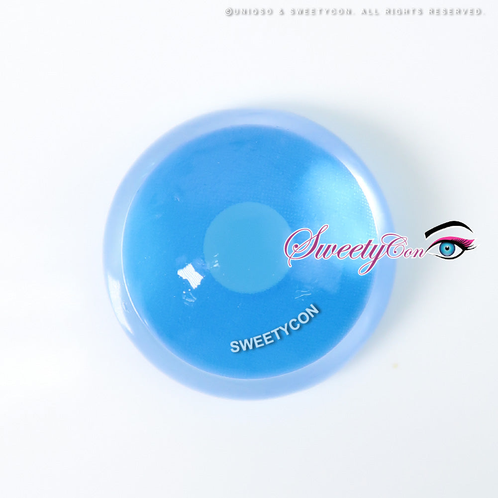 Sweety Mini Sclera UV Glow Blue (1 lens/pack)-Mini Sclera Contacts-UNIQSO Canada