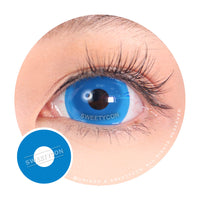 Sweety Mini Sclera UV Glow Blue (1 lens/pack)-Mini Sclera Contacts-UNIQSO Canada