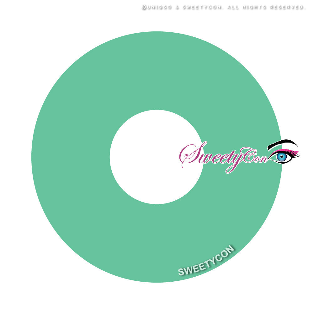 Sweety Mini Sclera UV Glow Green (1 lens/pack)-Mini Sclera Contacts-UNIQSO Canada