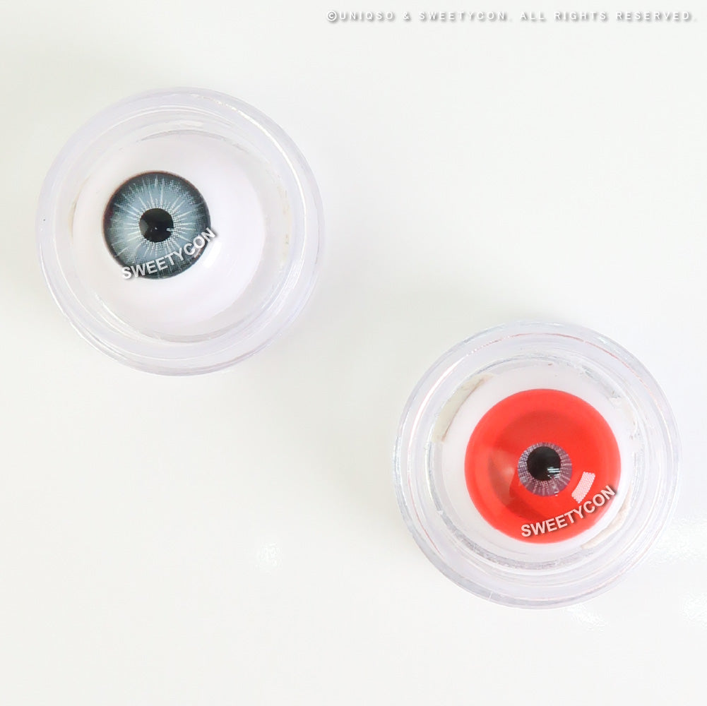 Sweety Mini Sclera UV Glow Red (1 lens/pack)-Mini Sclera Contacts-UNIQSO Canada