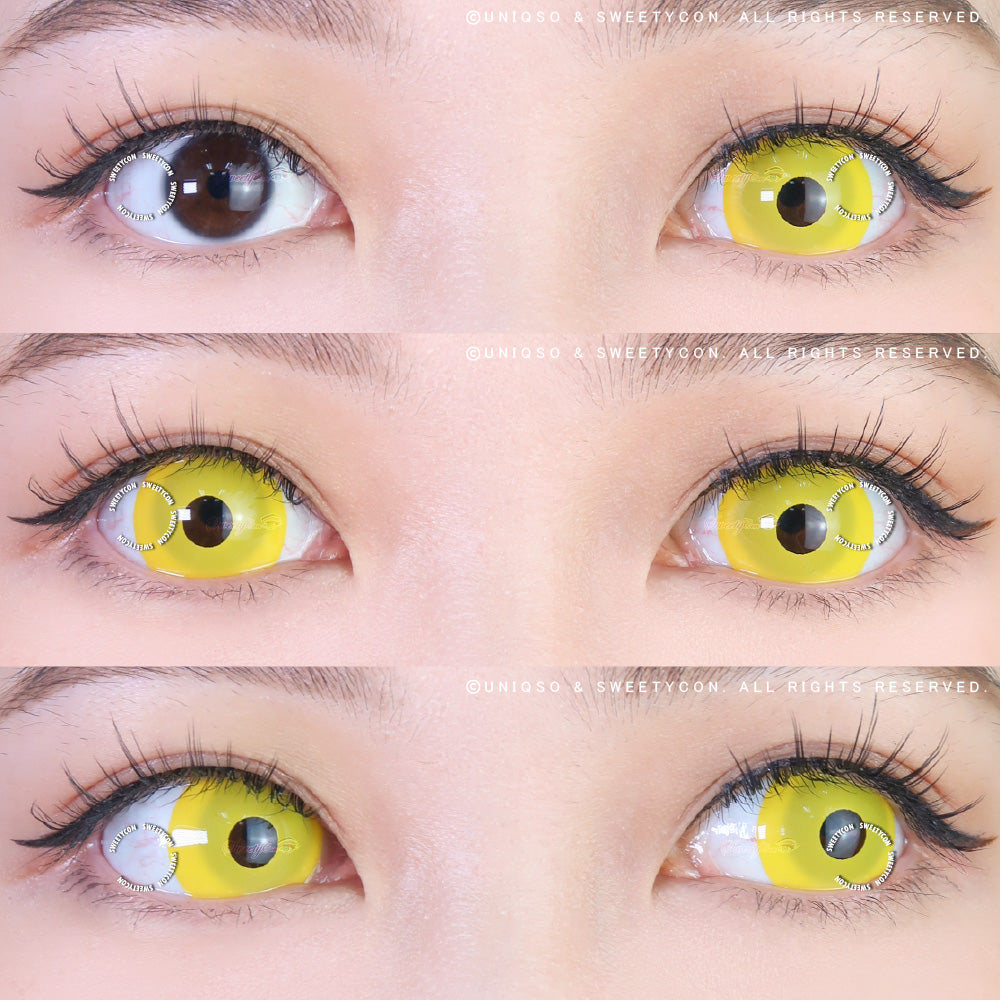 Sweety Mini Sclera UV Glow Yellow (1 lens/pack)-Mini Sclera Contacts-UNIQSO Canada