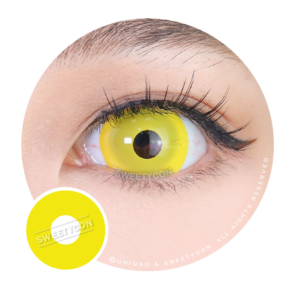 Sweety Mini Sclera UV Glow Yellow (1 lens/pack)-Mini Sclera Contacts-UNIQSO Canada