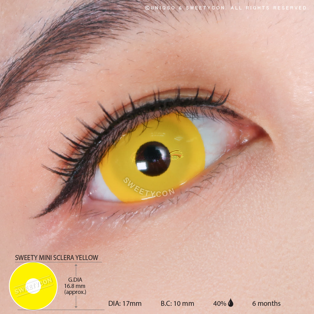 Sweety Mini Sclera Yellow (1 lens/pack)-Mini Sclera Contacts-UNIQSO Canada