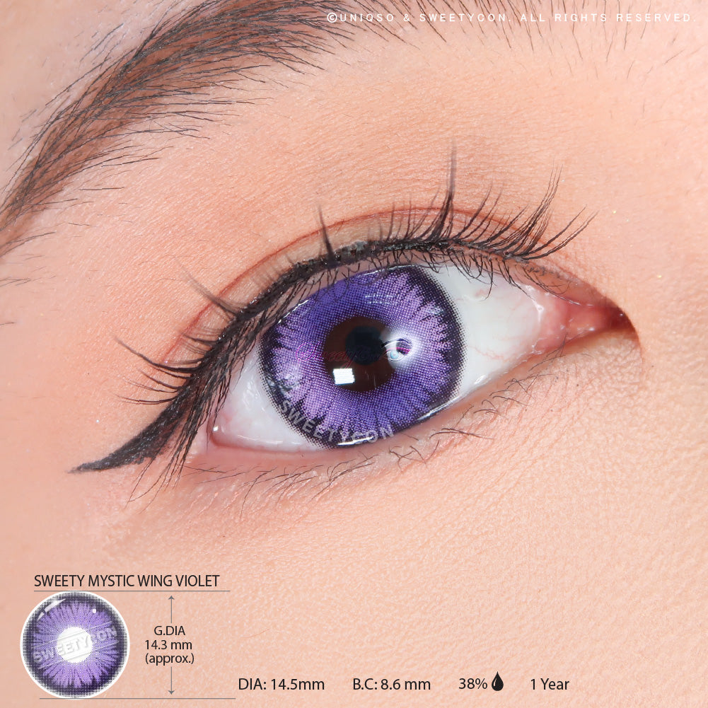 Sweety Mystic Wing Violet (1 lens/pack)-Colored Contacts-UNIQSO Canada