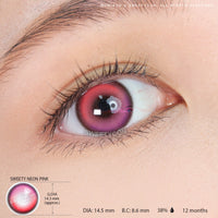 Sweety Neon Pink (1 lens/pack)-Colored Contacts-UNIQSO Canada