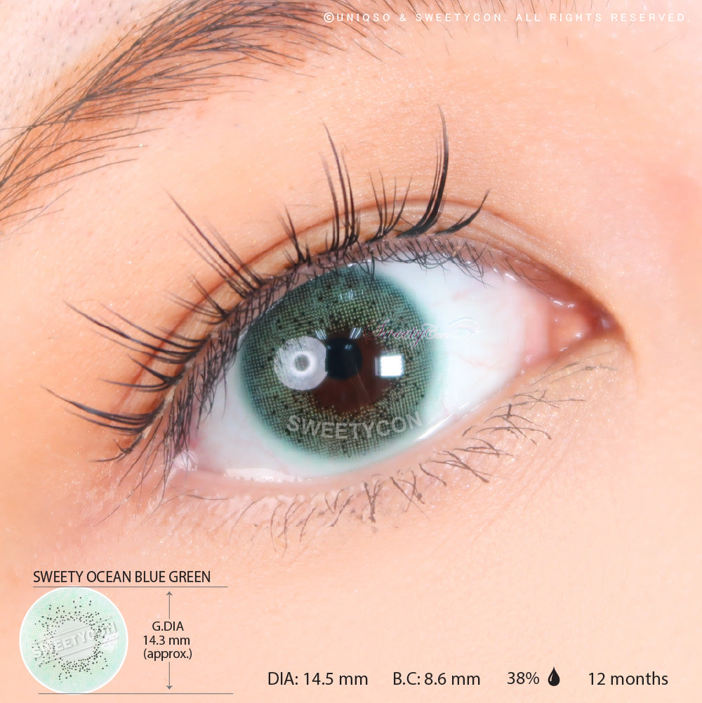 Sweety Ocean Blue Green (1 lens/pack)-Colored Contacts-UNIQSO Canada