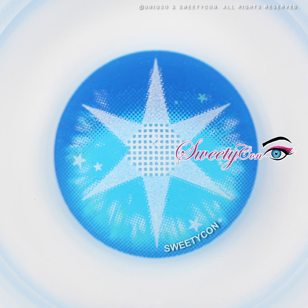 Sweety Pop Star Blue (1 lens/pack)-Colored Contacts-UNIQSO Canada
