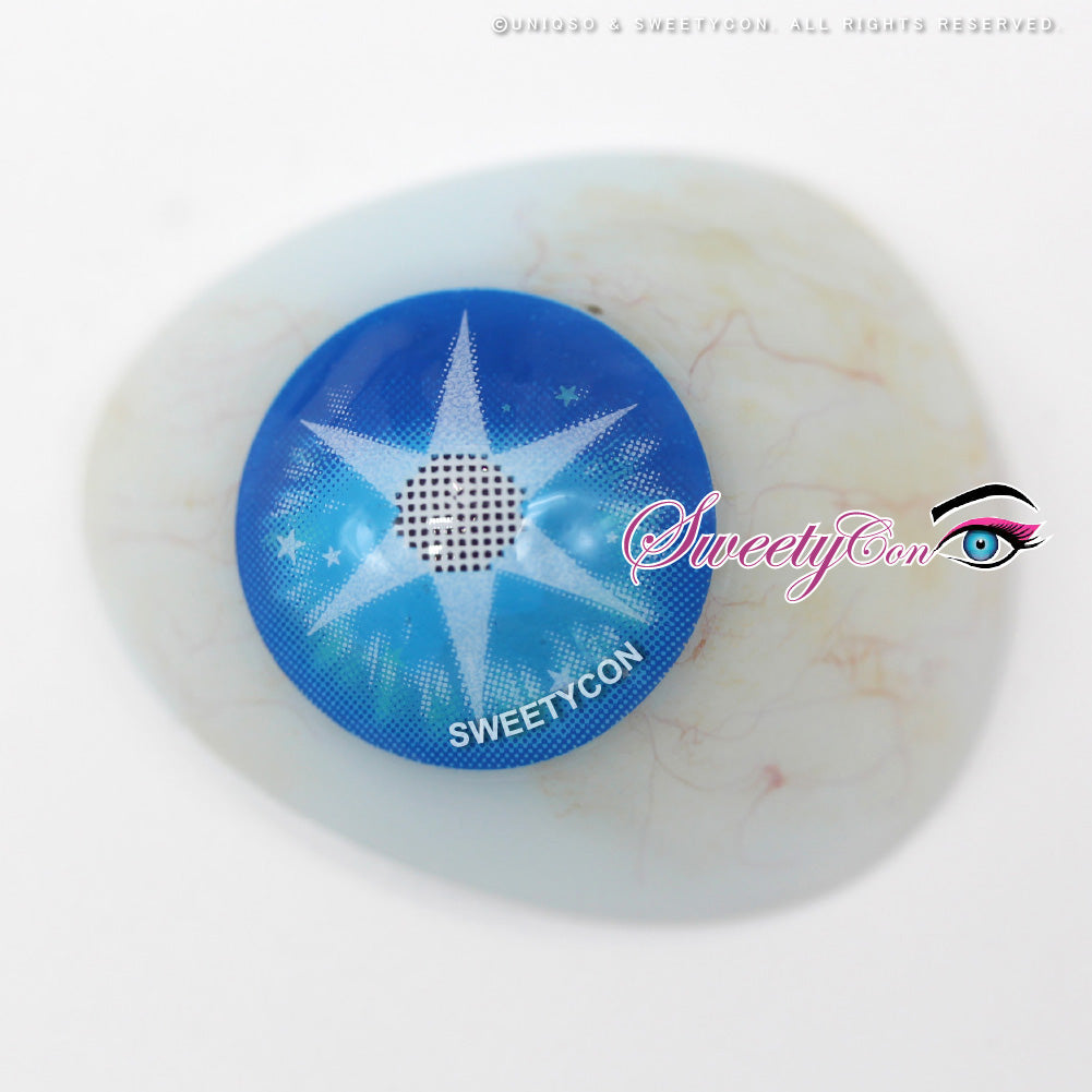 Sweety Pop Star Blue (1 lens/pack)-Colored Contacts-UNIQSO Canada