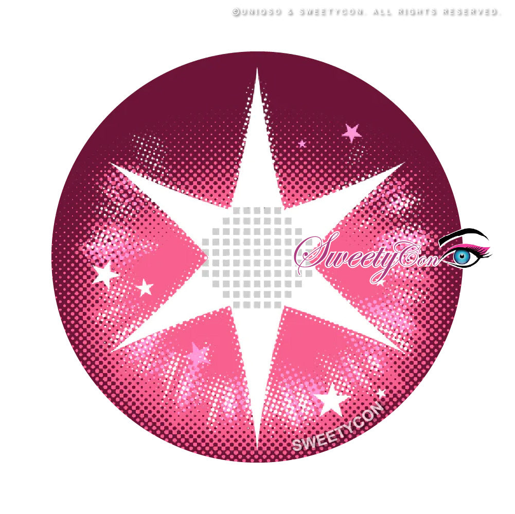 Sweety Pop Star Pink (1 lens/pack)-Colored Contacts-UNIQSO Canada