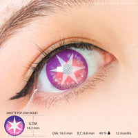 Sweety Pop Star Violet (1 lens/pack)-Colored Contacts-UNIQSO Canada