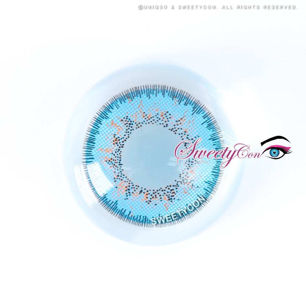 Sweety Poppy Blue (1 lens/pack)-Colored Contacts-UNIQSO Canada