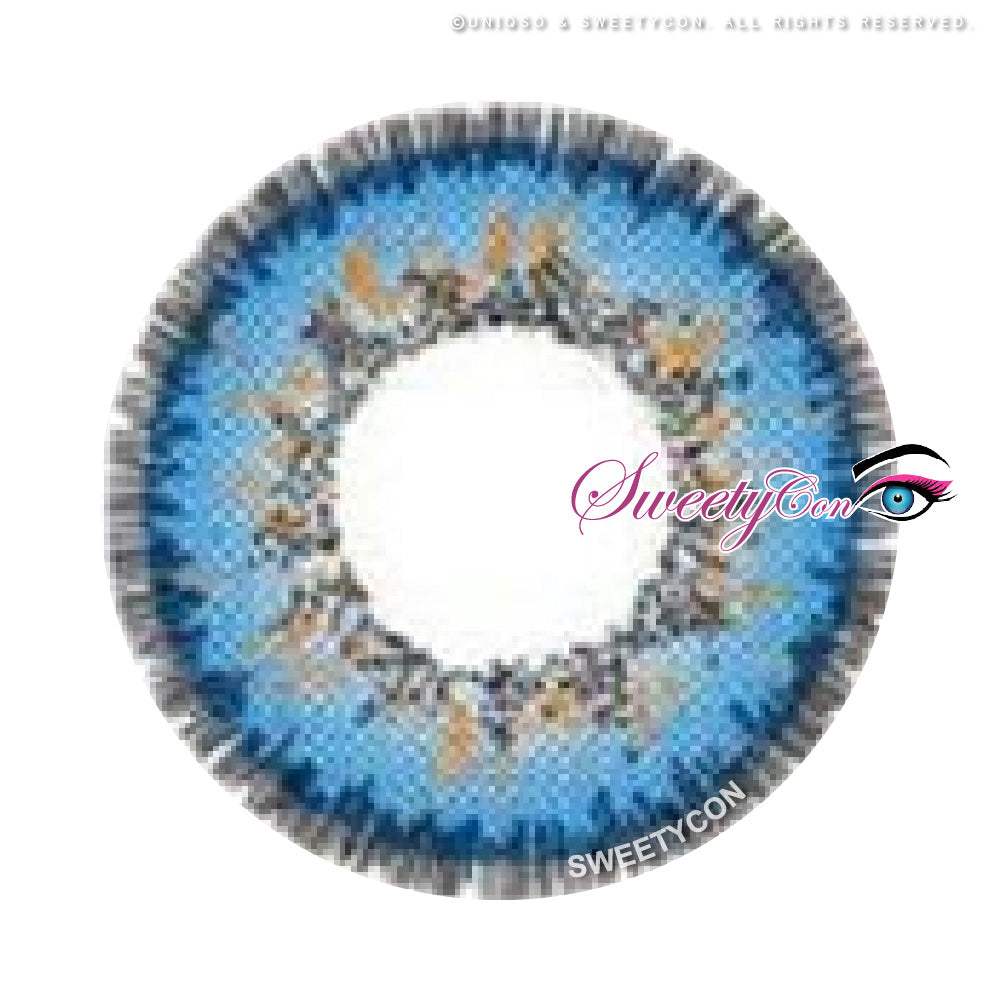 Sweety Poppy Blue (1 lens/pack)-Colored Contacts-UNIQSO Canada