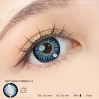 Sweety Princess Mimina Blue (1 lens/pack)-Colored Contacts-UNIQSO Canada