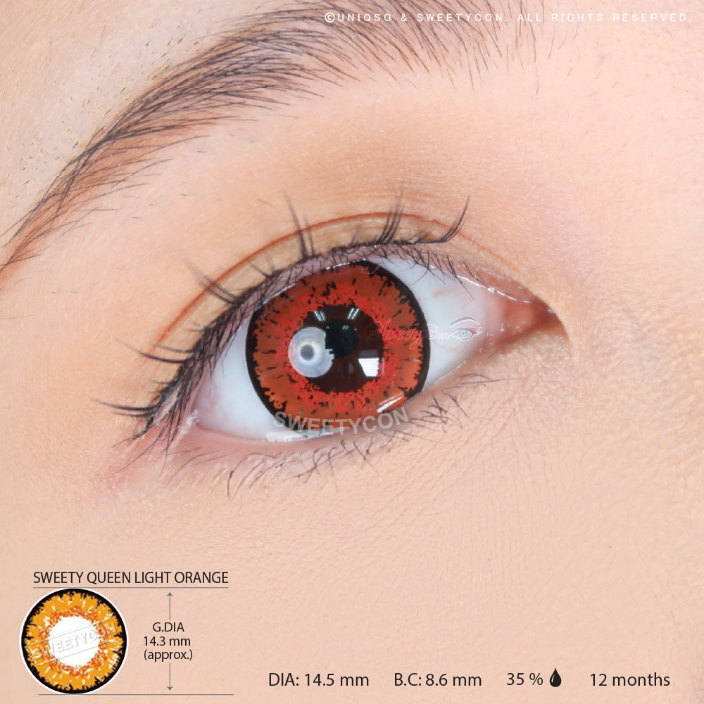 Sweety Queen Light Orange (1 lens/pack)-Colored Contacts-UNIQSO Canada
