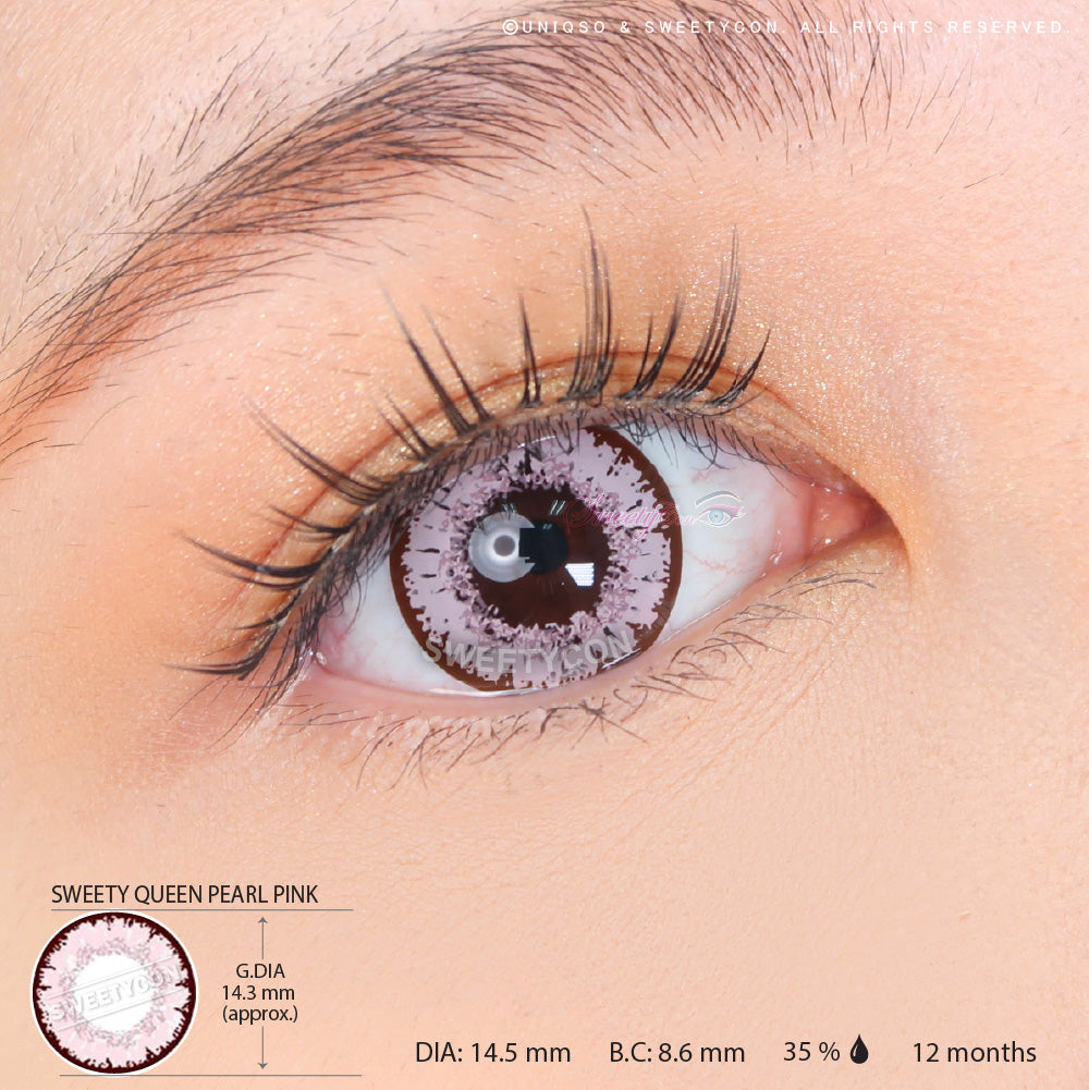 Sweety Queen Pearl Pink (1 lens/pack)-Colored Contacts-UNIQSO Canada