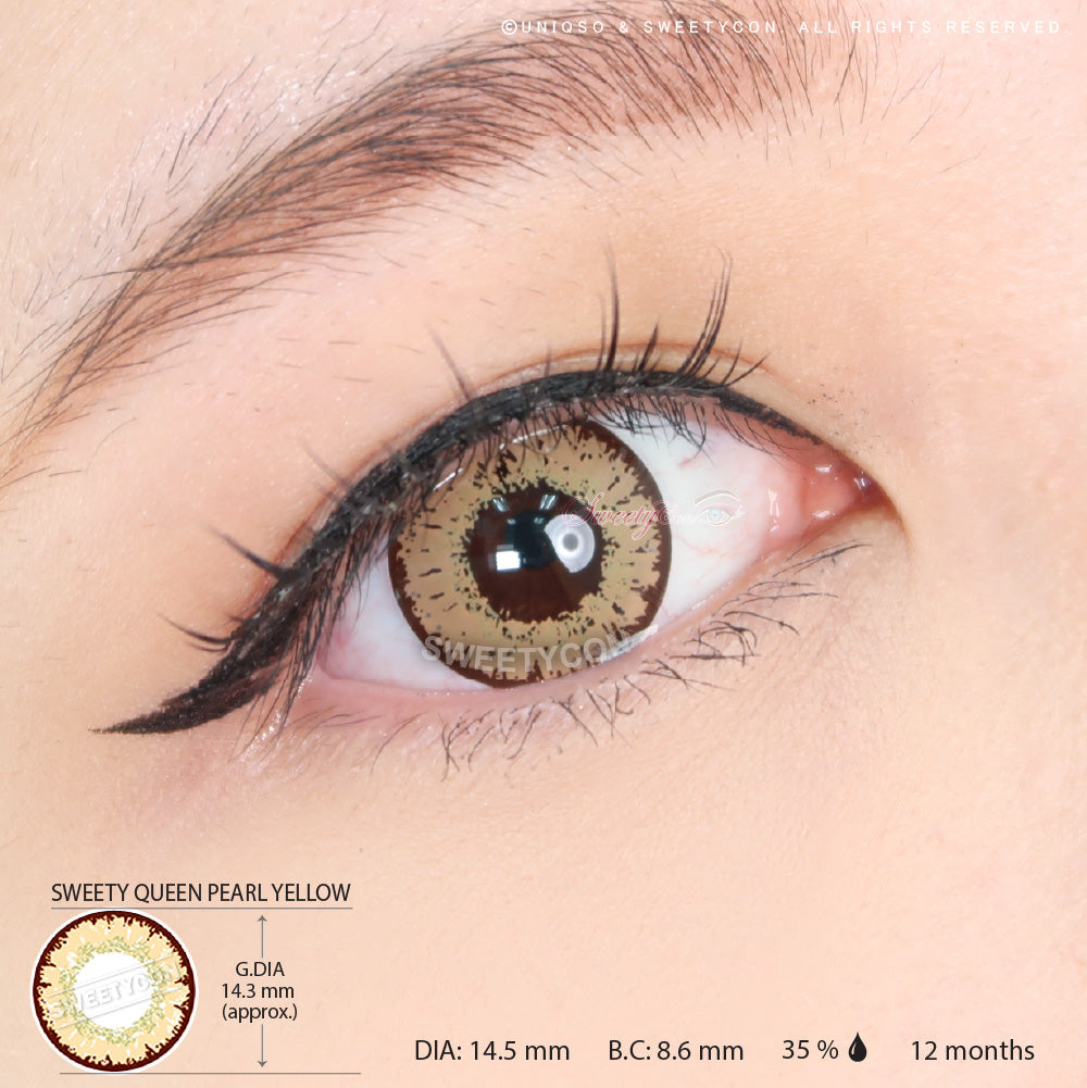 Sweety Queen Pearl Yellow (1 lens/pack)-Colored Contacts-UNIQSO Canada