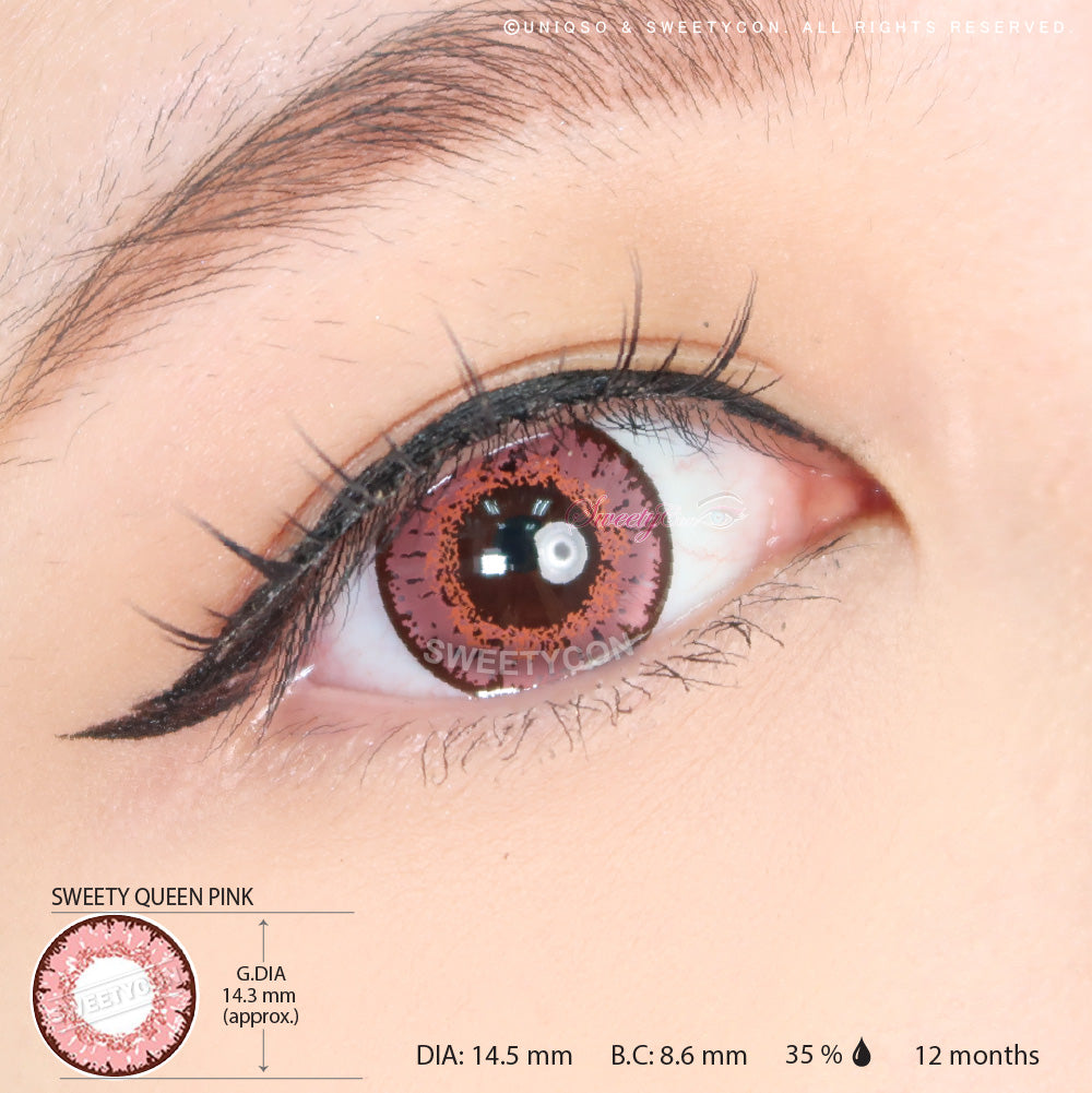 Sweety Queen Pink (1 lens/pack)-Colored Contacts-UNIQSO Canada