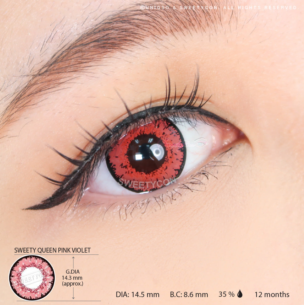 Sweety Queen Pink Violet (1 lens/pack)-Colored Contacts-UNIQSO Canada