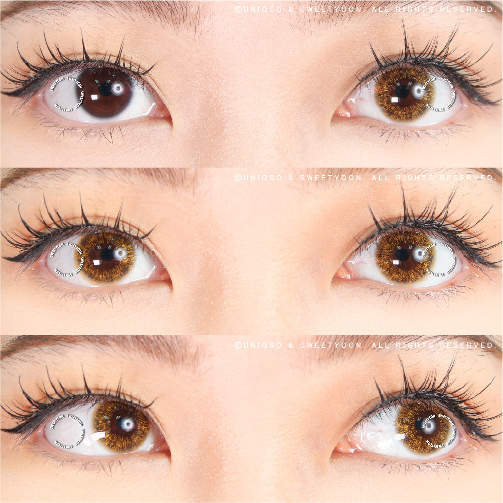 Sweety Shine Smile Brown (1 lens/pack)-Colored Contacts-UNIQSO Canada