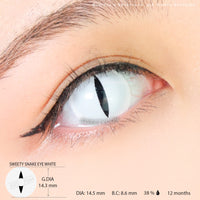 Sweety Snake Eye White (1 lens/pack)-Colored Contacts-UNIQSO Canada