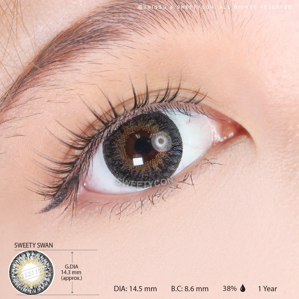 Sweety Swan Black colored contacts