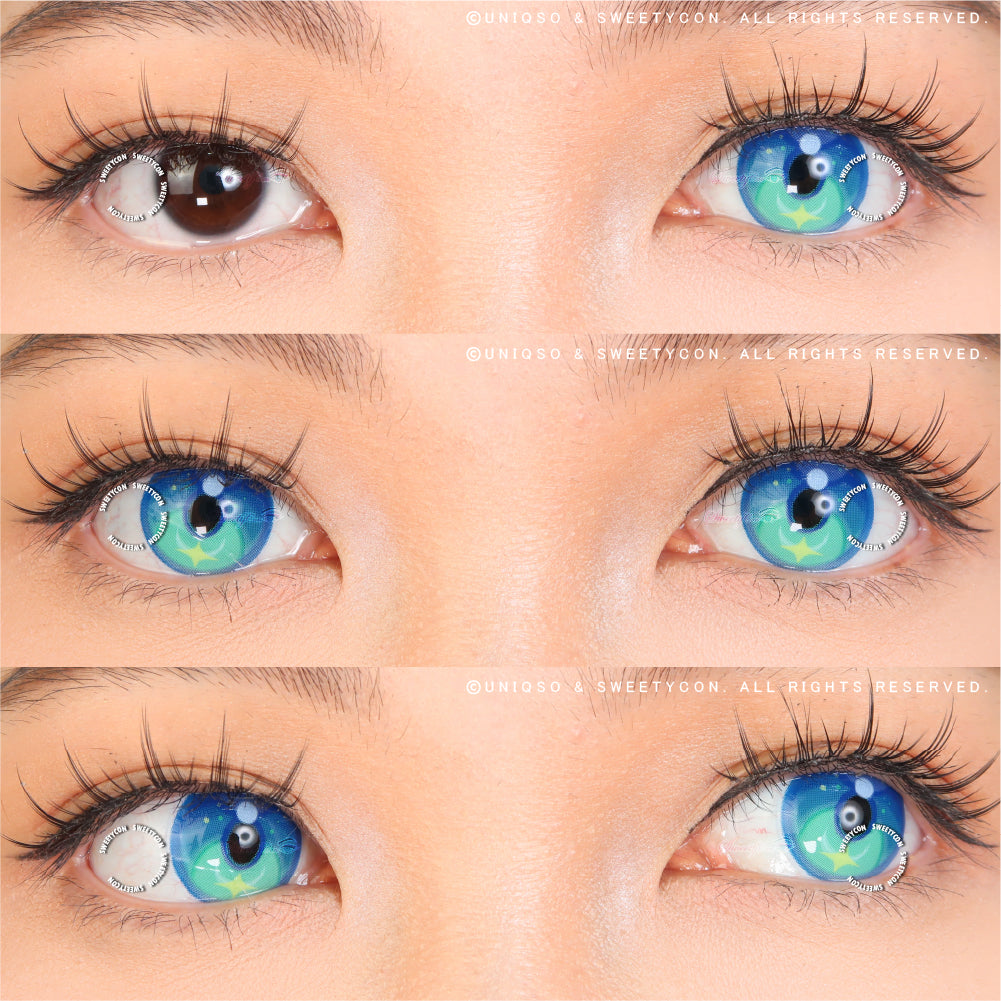 Sweety x Eyesinger Aurora Tide Blue (2 lenses/pack)-Colored Contacts-UNIQSO Canada