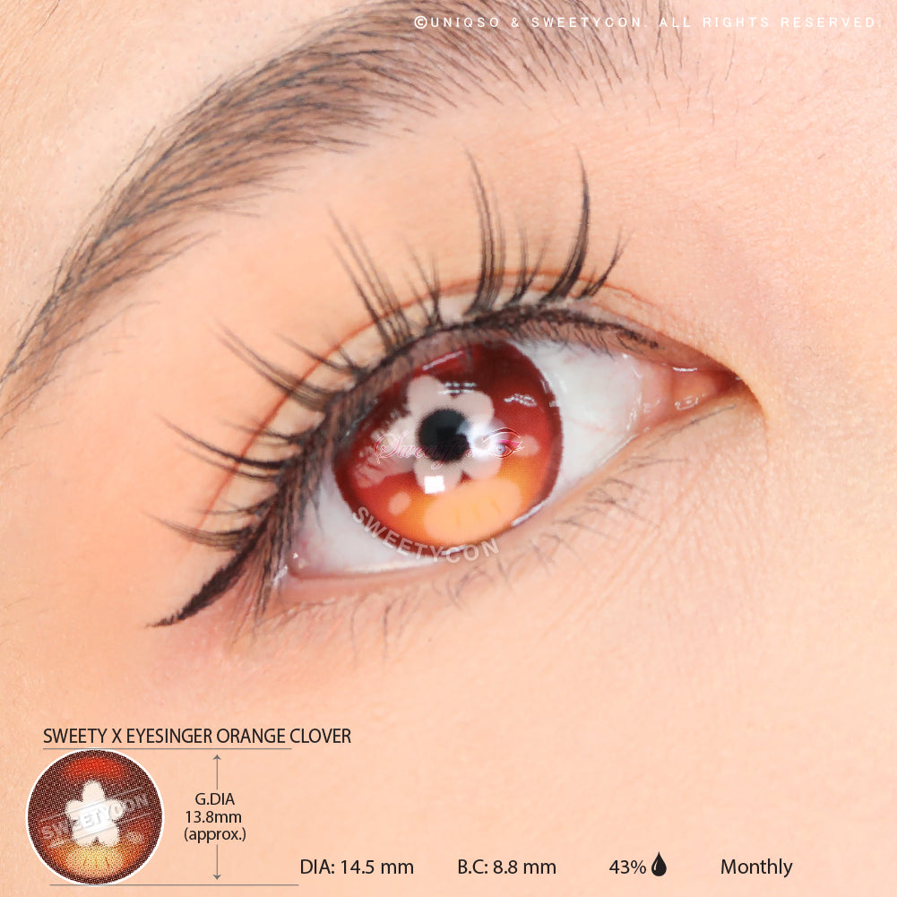 Sweety x Eyesinger Orange Clover (2 lenses/pack)-Colored Contacts-UNIQSO Canada