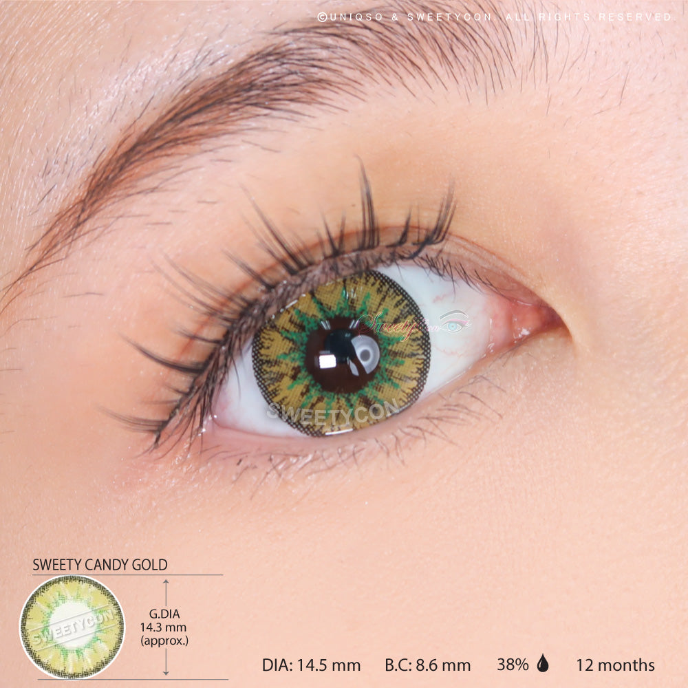 Sweety Candy Gold (1 lens/pack)-Colored Contacts-UNIQSO