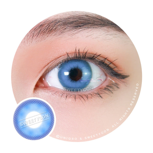 Sweety Milkshake Blue (1 lens/pack)-Colored Contacts-UNIQSO