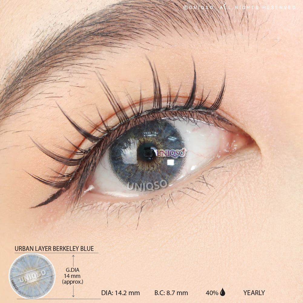 Urban Layer Berkeley Blue (1 lens/pack)-Colored Contacts-UNIQSO Canada