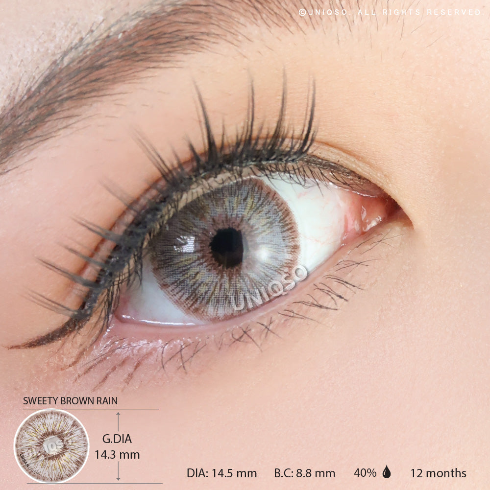 Urban Layer Brown Rain (1 lens/pack)-Colored Contacts-UNIQSO Canada