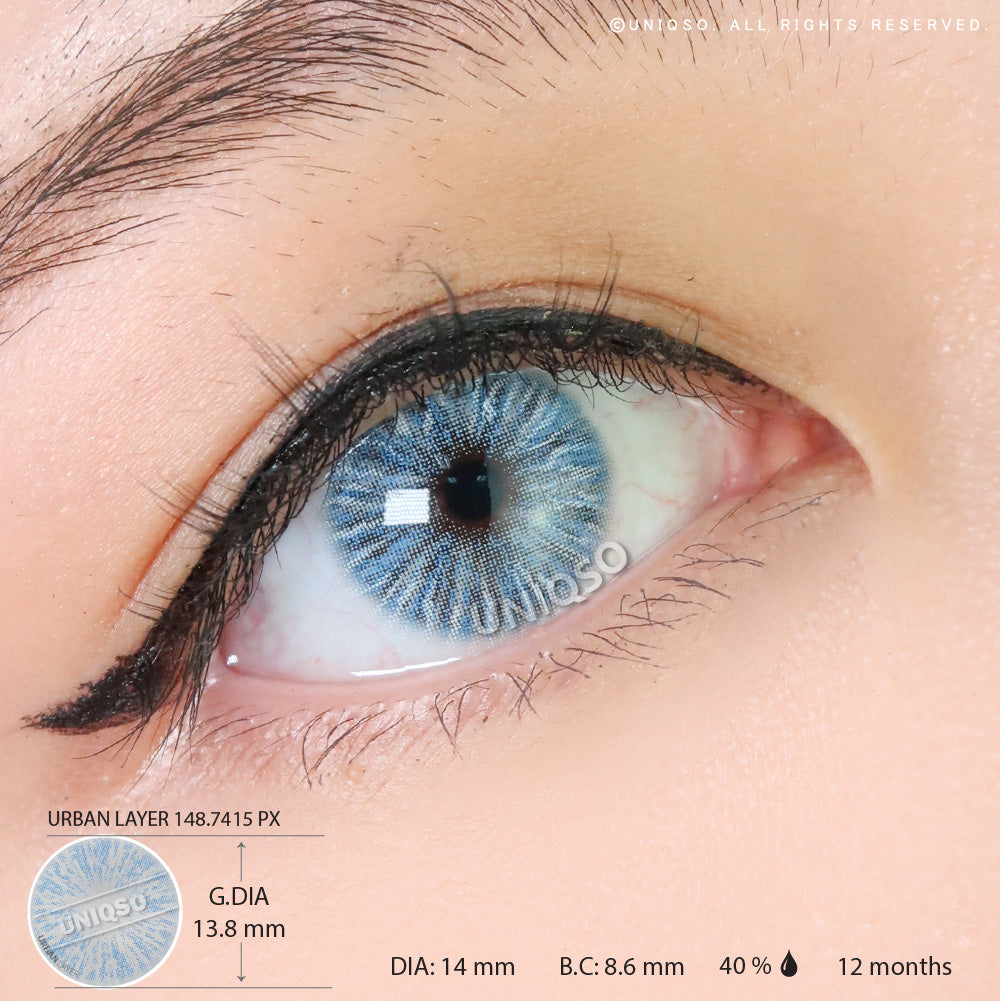 Urban Layer Frozen Gray (1 lens/pack)-Colored Contacts-UNIQSO Canada