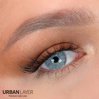 Urban Layer Melrose Ash Blue (1 lens/pack)-Colored Contacts-UNIQSO Canada
